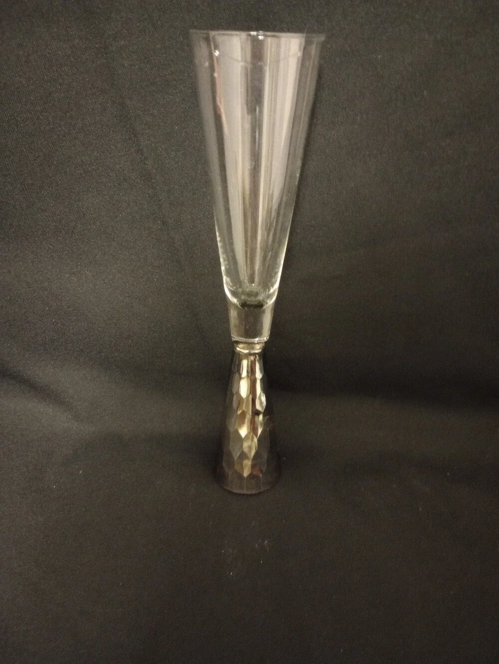 Z Gallerie Midas Silver Pattern Champagne Flutes- Set of 3